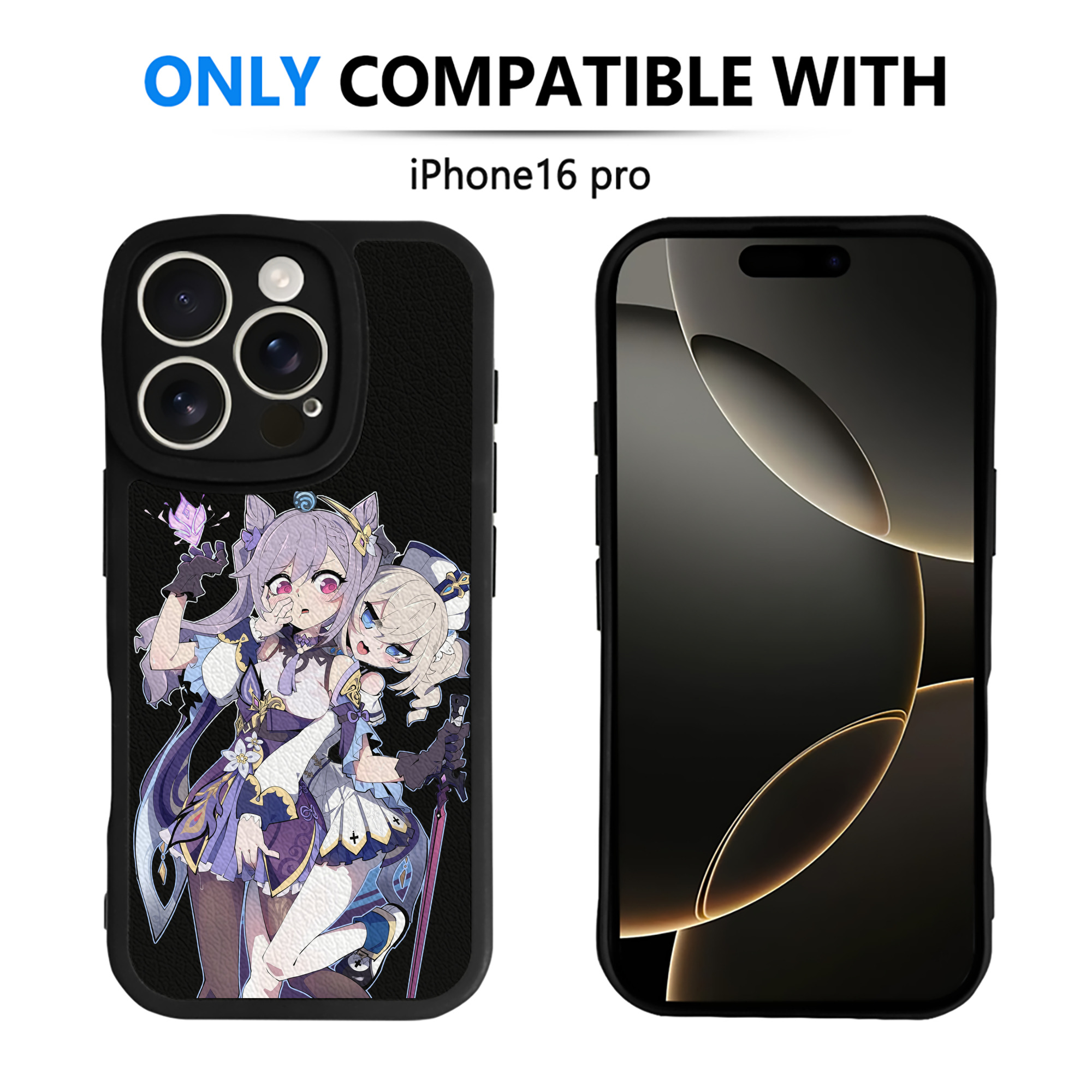 げんし神 刻晴 こくせい genshin Kokusei 【iPhone 16シリーズ対応】シリコンスマホケース（レザー調） 材質：シリコン